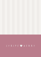 STRIPE&HEART DUSKY PINK