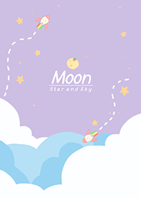 Moon, Star and Sky Light Purple