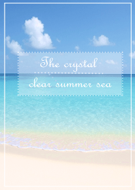The crystal clear summer sea