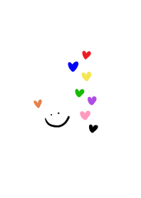 Colorful hearts. Smiles.
