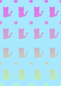 HAPPY GRADIENT CAT-LIGHT BLUEj