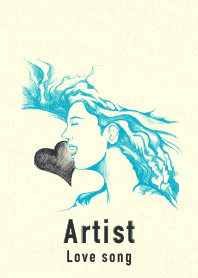 Artist love song turquoise blue