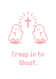 Sheet Ghost Creep in Ghost  - W & Pink 1