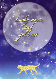 Lucky moon and gold cat.