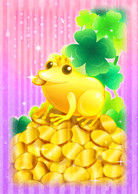 金運を呼ぶゴールドの福蛙