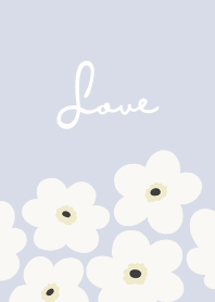 in bloom, flower wh - alice blue