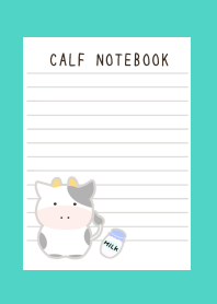 CALF NOTEBOOKj-EMERALD GREEN