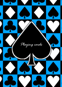 Playing cards tile -Light blue-