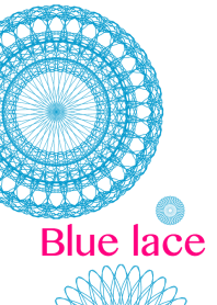 Flowers and lace ribbon - Blue color -