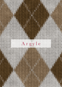 Argyle Style Embroidery beige 40