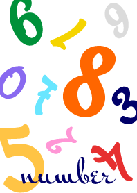 number0-9 colorful