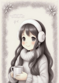 Afternoon coffee time-Sweet girl c5587a