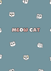 neko head3 - teal blue