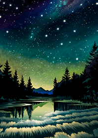 Beautiful starry night view#864