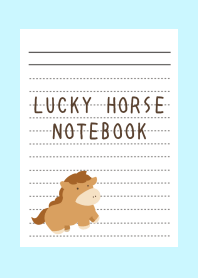 LUCKY HORSE NOTEBOOK-LIGHT BLUE
