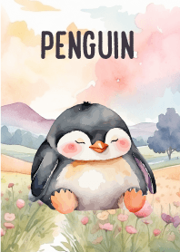 Penguin In Flower Theme