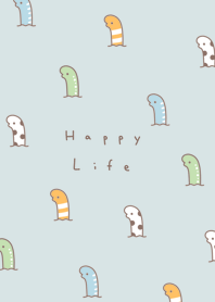 ปลาไหลสวน / light blue beige.