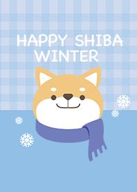 HAPPY SHIBA WINTER -blue-