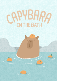 カピバラの水浴び