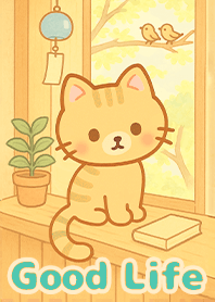 癒し-窓辺のトラ猫ミミ1.2