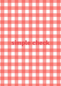 Simple Check : Gingham Check (red)
