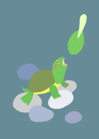 池中戲水的小龜