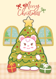 Christmas bear pink cute