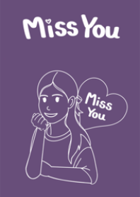 Miss You(My Love)2 purple & white