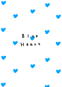 White and blue. Heart pattern.