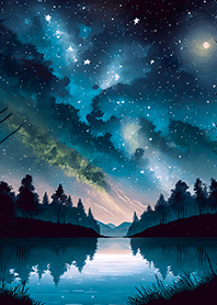 Beautiful starry night view#2937