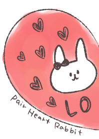 Pair Heart Rabbit Girl
