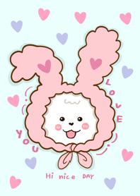 Dog I love you cute pastel minimal