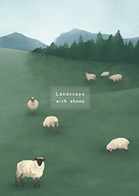 Landscape with sheep