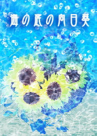 Bottom sunflower in a sea