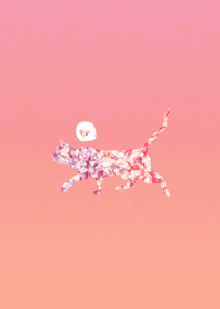 Red diamond cat of love luck