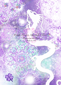 White Dragon Mandala Clover lavender