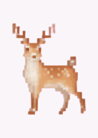Deer Pixel Art Theme  Purple 03