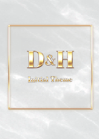 【 D&H 】Initial Theme Gold - グレー