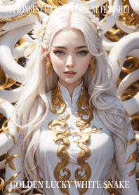 Golden White Snake of Luck 25