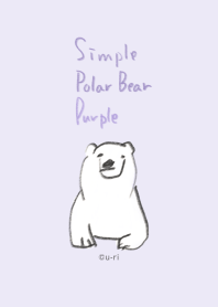 simple Polar Bear - Purple -