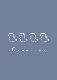 5 dinosaurs (line)/ blue gray WH