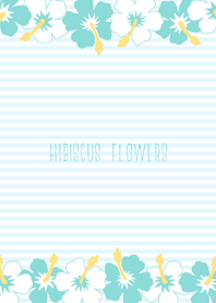 ハイビスカス＊夏（青＆白）