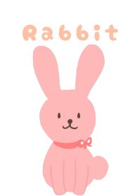 White and pink rabbit
