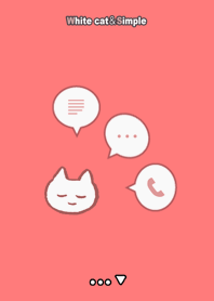 White cat & Simple red