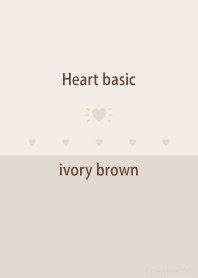 Heart basic アイボリー ブラウン