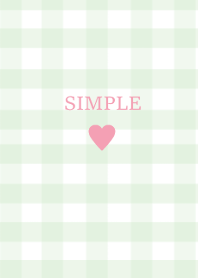 SIMPLE HEART -check pink pastelgreen(JP)