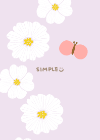 Cute white flower butterfly24 from Japan