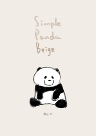 シンプル パンダ. - ベージュ -