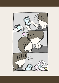 男の子と女の子◎カップル/黒色/ブラック2