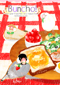 文鳥カフェで朝食を１